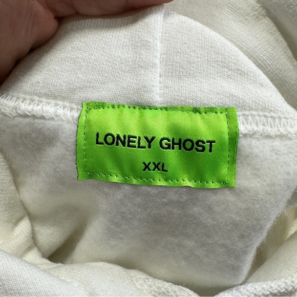 Lonely Ghost Women’s Ghostly Florals Sweatshirt Hoodie Pullover in White XXL - Picture 12 of 16